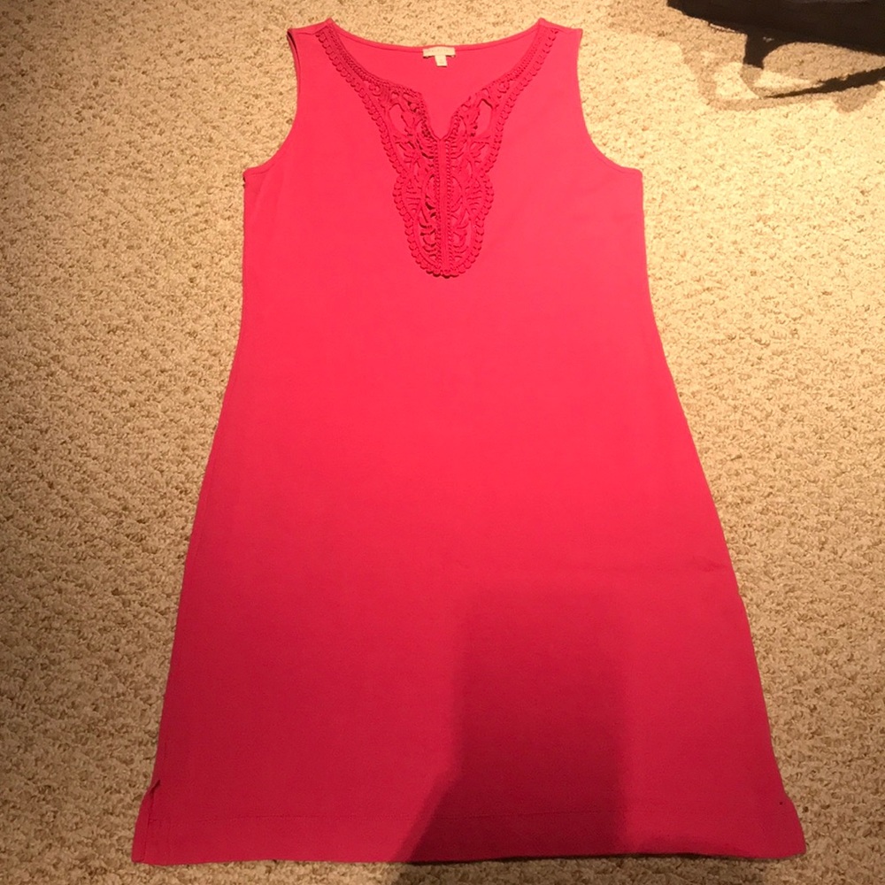 Hit pink sleeveless Talbots dress